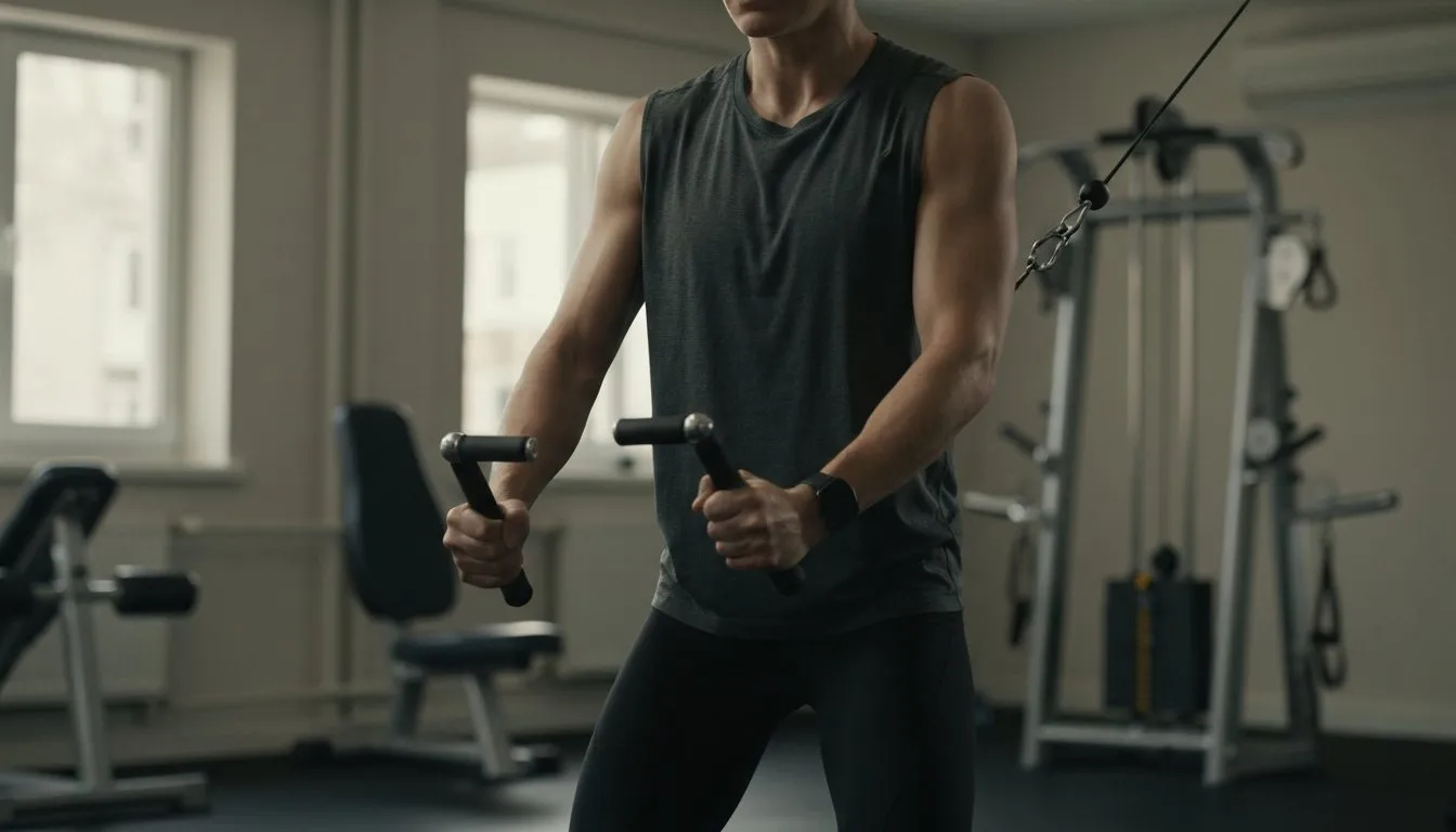 Person doing resistance training at the gym