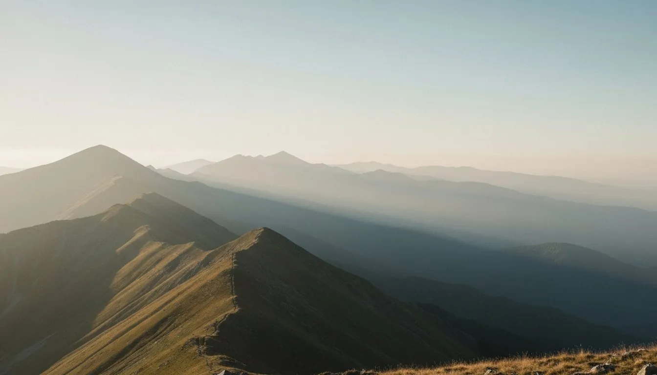 Mountain ridge at sunrise, symbolizing the journey through and beyond recovery
